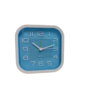 Wekker blauw vierkant